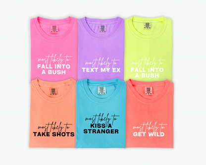 "Most likely to..." Mix n' Match Tees