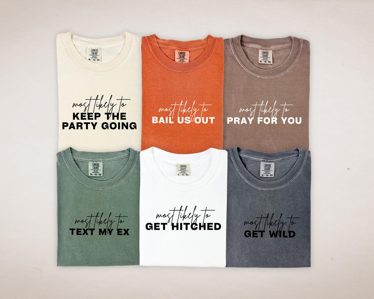 "Most likely to..." Mix n' Match Tees