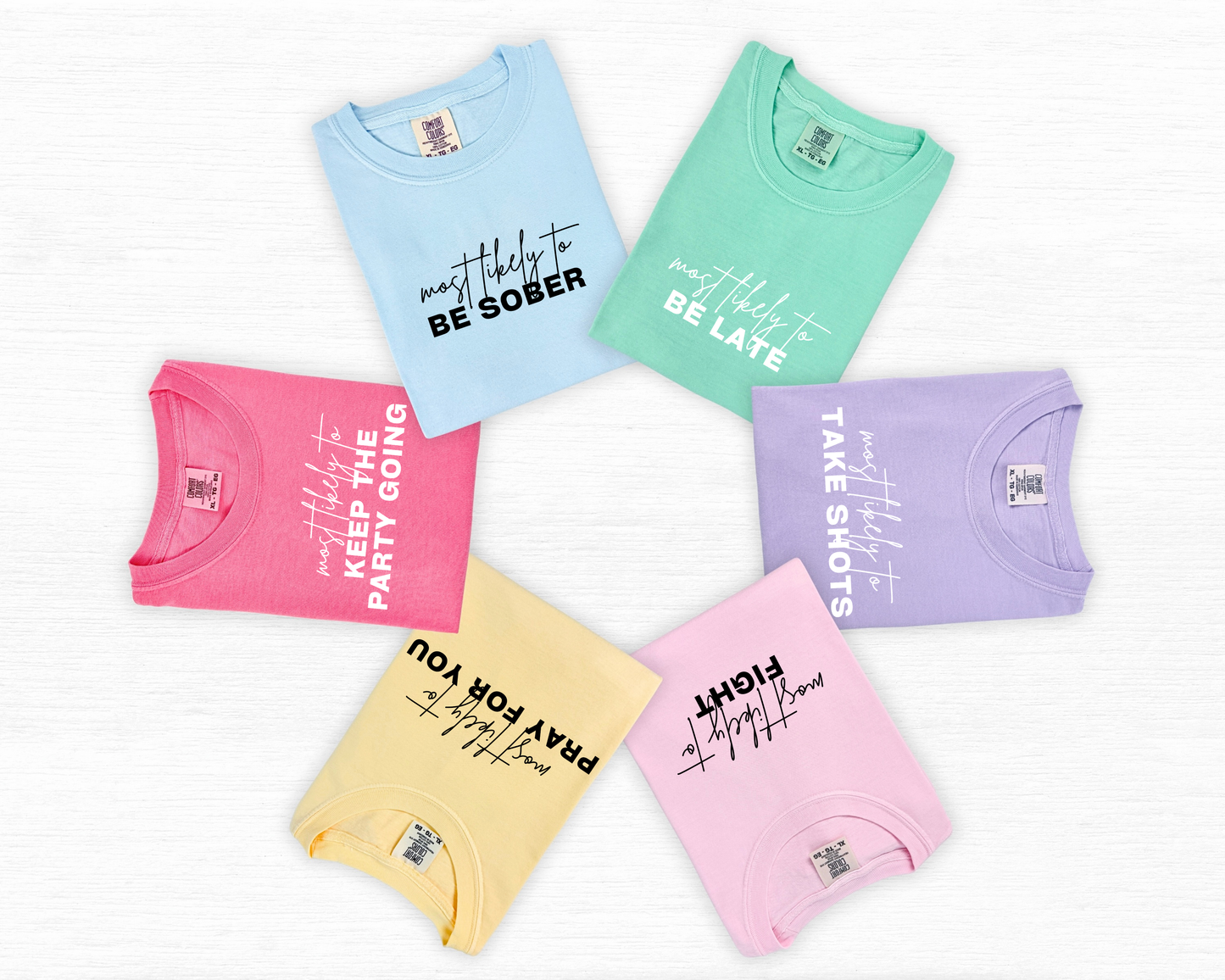 "Most likely to..." Mix n' Match Tees